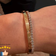 Tennis Bracelet Lab Grown Diamond. 10.00carat. Stackable Infinity Bracelet. 14K Solid Gold. With Certificate. Passes Diamond Tester