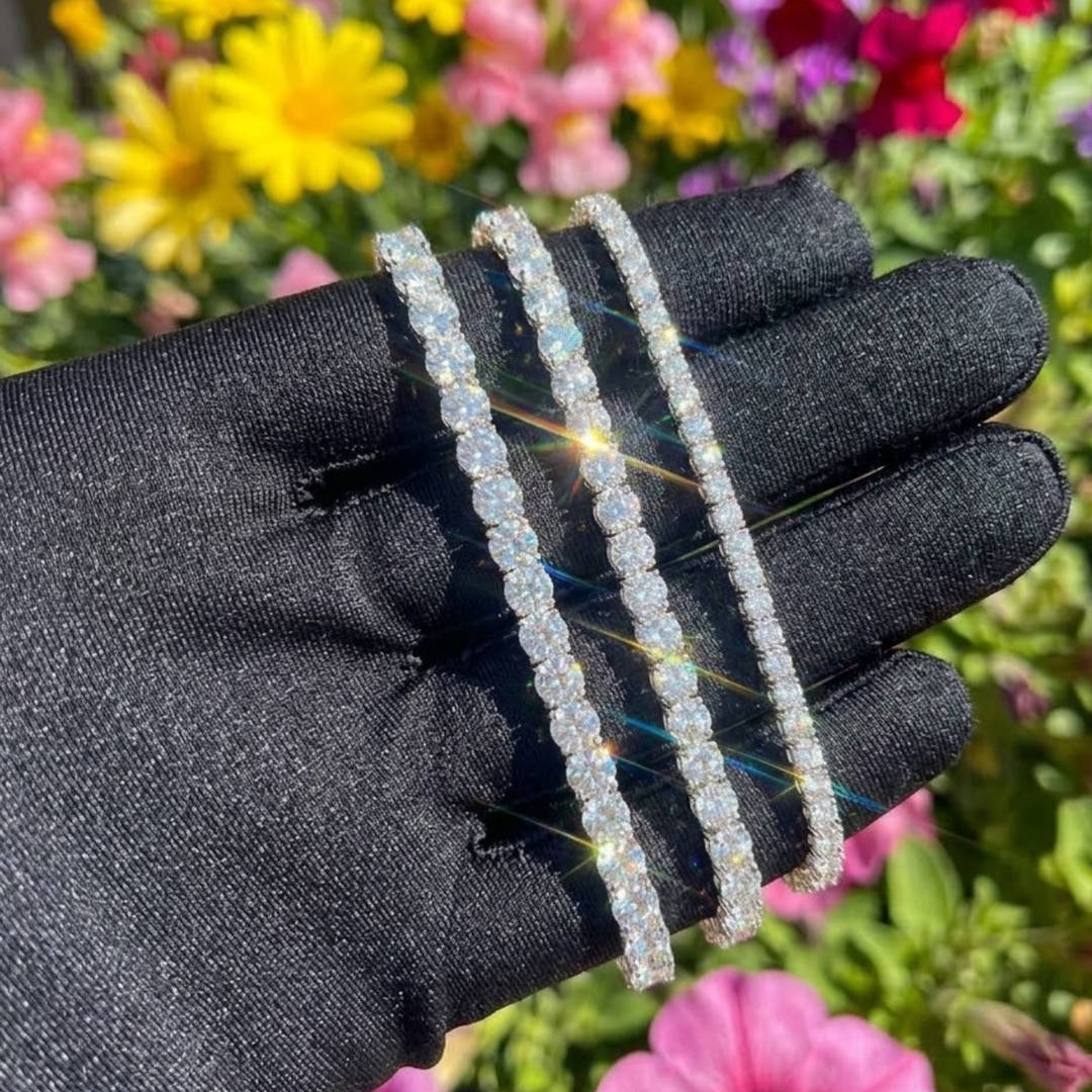 Tennis Bracelet Lab Grown Diamond. 9.00carat. Stackable Infinity Bracelet. 14K Solid Gold. With Certificate. Passes Diamond Tester