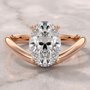 2.00 Carat Oval Lab Grown Diamond Engagement Ring: SGL and IGI Certified