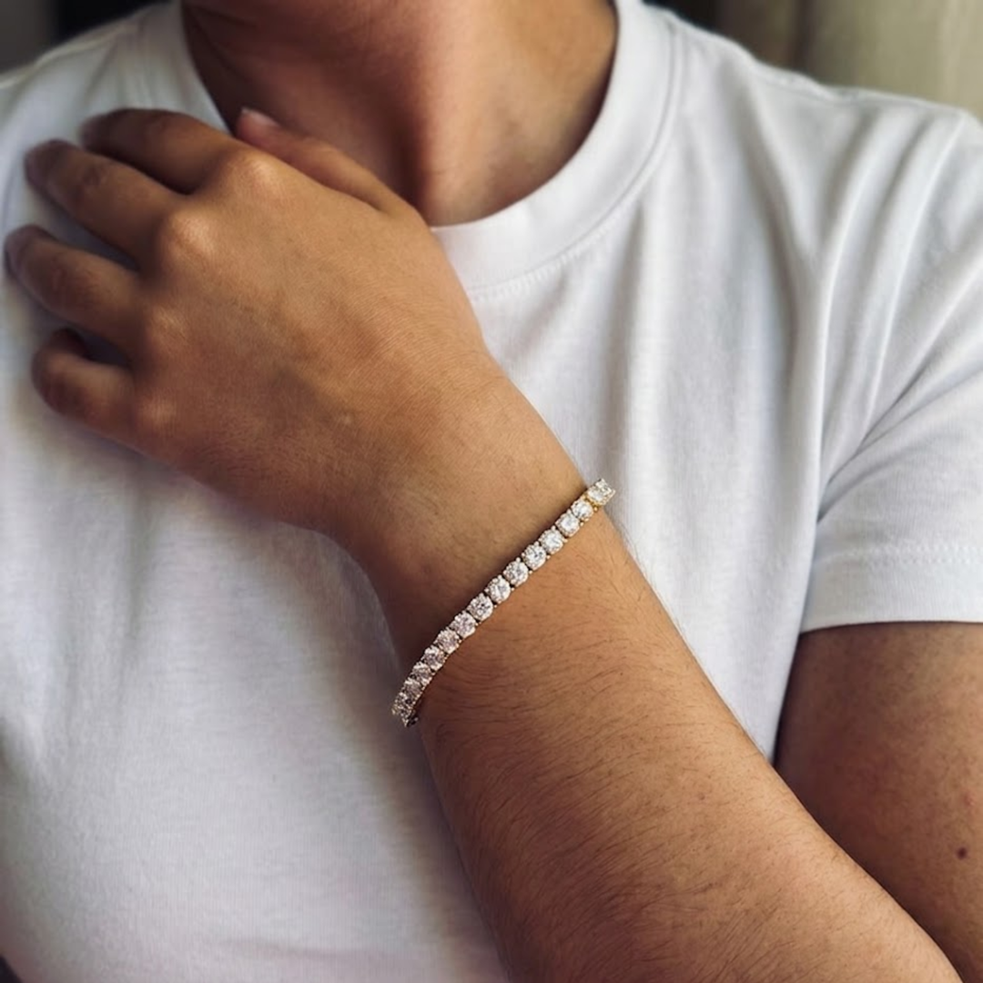 Tennis Bracelet Lab Grown Diamond. 1.50 carat. Stackable Infinity Bracelet. 14K Solid Gold. With Certificate. Passes Diamond Tester.