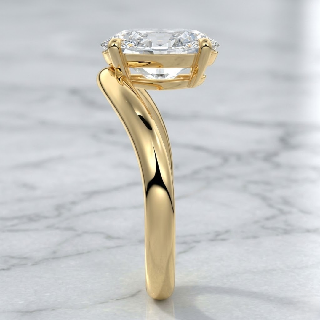 2.00 Carat Oval Lab Grown Diamond Engagement Ring: SGL and IGI Certified