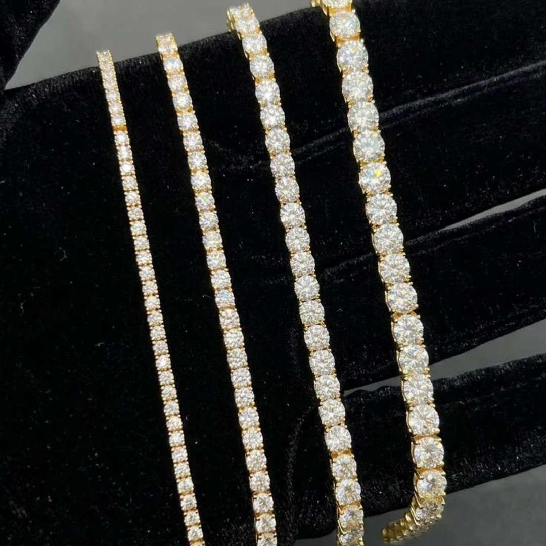 Tennis Bracelet Lab Grown Diamond. 8.00carat. Stackable Infinity Bracelet. 14K Solid Gold. With Certificate. Passes Diamond Tester.