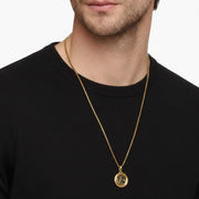 St Christopher Amulet Necklace in 14K Solid Gold, Spiritual Talisman Pendant, Meaningful Jewelry, Gift for Boyfriend, Customizable. Jwalin Jewels