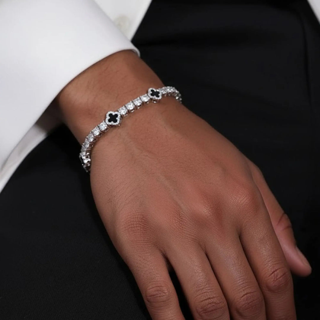 Lab Grown Diamond Tennis Bracelet for men,11 ct VS+ F+ White Gold, Prong Set,Handmade,Luxurious Zirkonia,Gift for Him,Elegant Summer Jewelry Jwalin Jewels