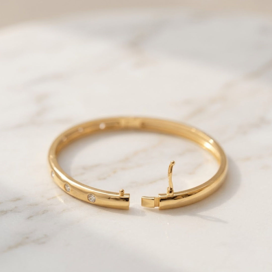 Bangle Bracelet, Diamond Bracelet, Statement Jewelry, Diamond Bangle, Minimalist Bracelet, Vintage Jewelry, Stacking Bracelet, Bangles