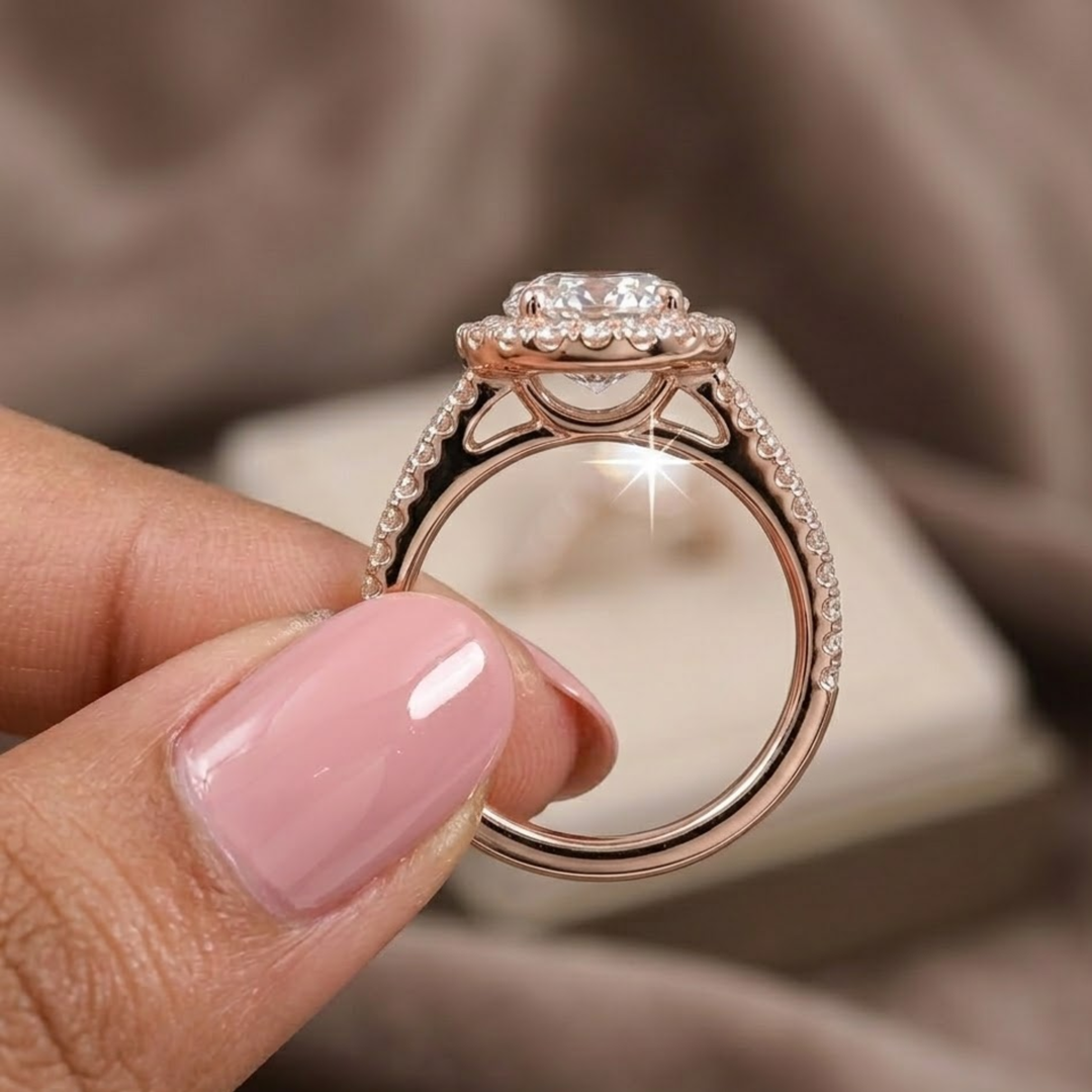 Oval Diamond Engagement Ring,2.00 CT IGI Certified Oval Solitaire Rin , Hidden Halo Cathedral Set lab diamond, 14K Gold Wedding Ring