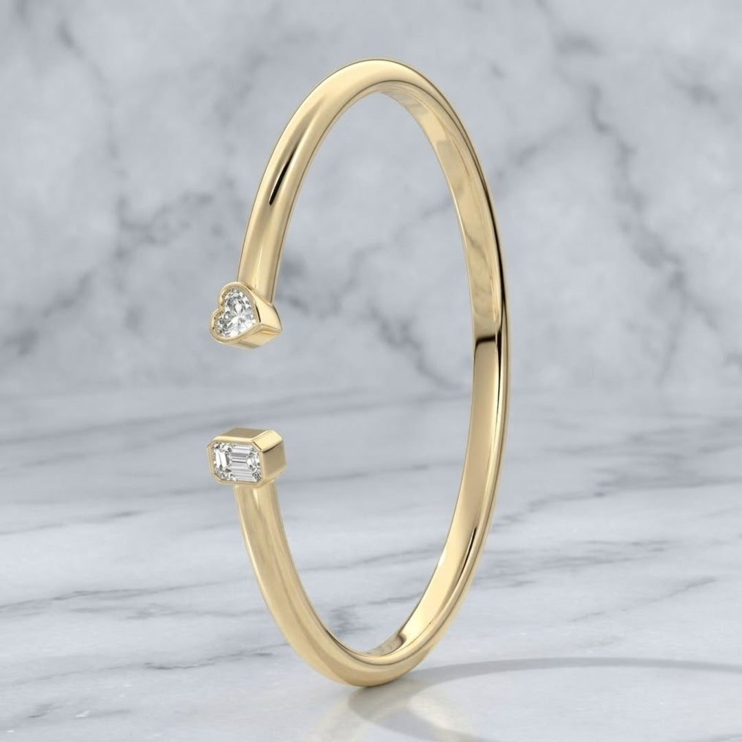 Unique Diamond Cuff Bracelet 1ct, 14K Cross Over Bangle, Graduating Diamond Bracelet, Diamond Gold Bracelet , Ladies Bracelet Bangle