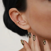 Gold Ear Cuff | No-Piercing Gold Earring | 14K Gold Conch Cuff | Gold Cartilage Hoop | Minimal Fake Ear Piercing Jwalin Jewels