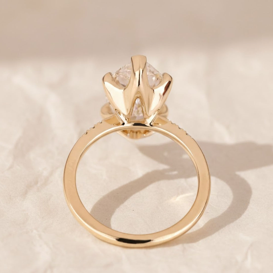 IGI Certified 2 Carat Marquise Lab Diamond 14k Gold Engagement Ring