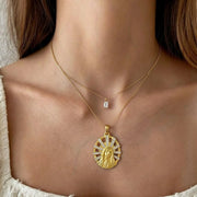 Virgin Mary Pendant in Solid Gold | Diamond Madonna Religious Necklace | Catholic Faith Jewelry Jwalin Jewels