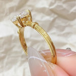 Load image into Gallery viewer, 18K Yellow Gold Lab Grown Diamond Ring, US Size 4 to 12