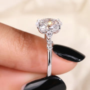 2.00 Carat Oval Lab Grown Diamond Engagement Ring, 14k Gold, IGI Certified