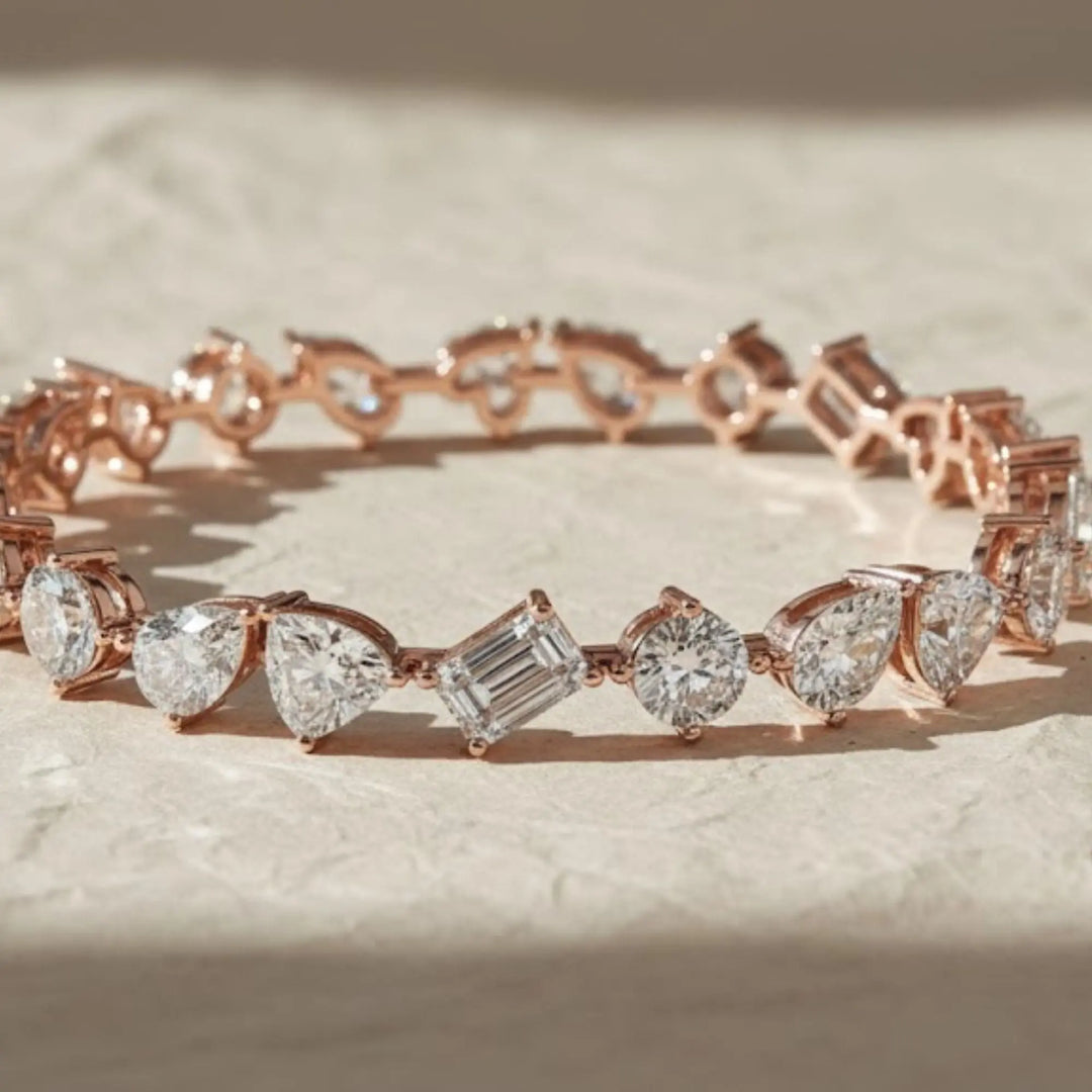 10.29TCW MIX Shape Lab Diamond Bracelet, Diamond Tennis Bracelet For Women, Made Diamond Bracelet, Gift for Mother/ Wife, Birthday Gifts Jwalin Jewels