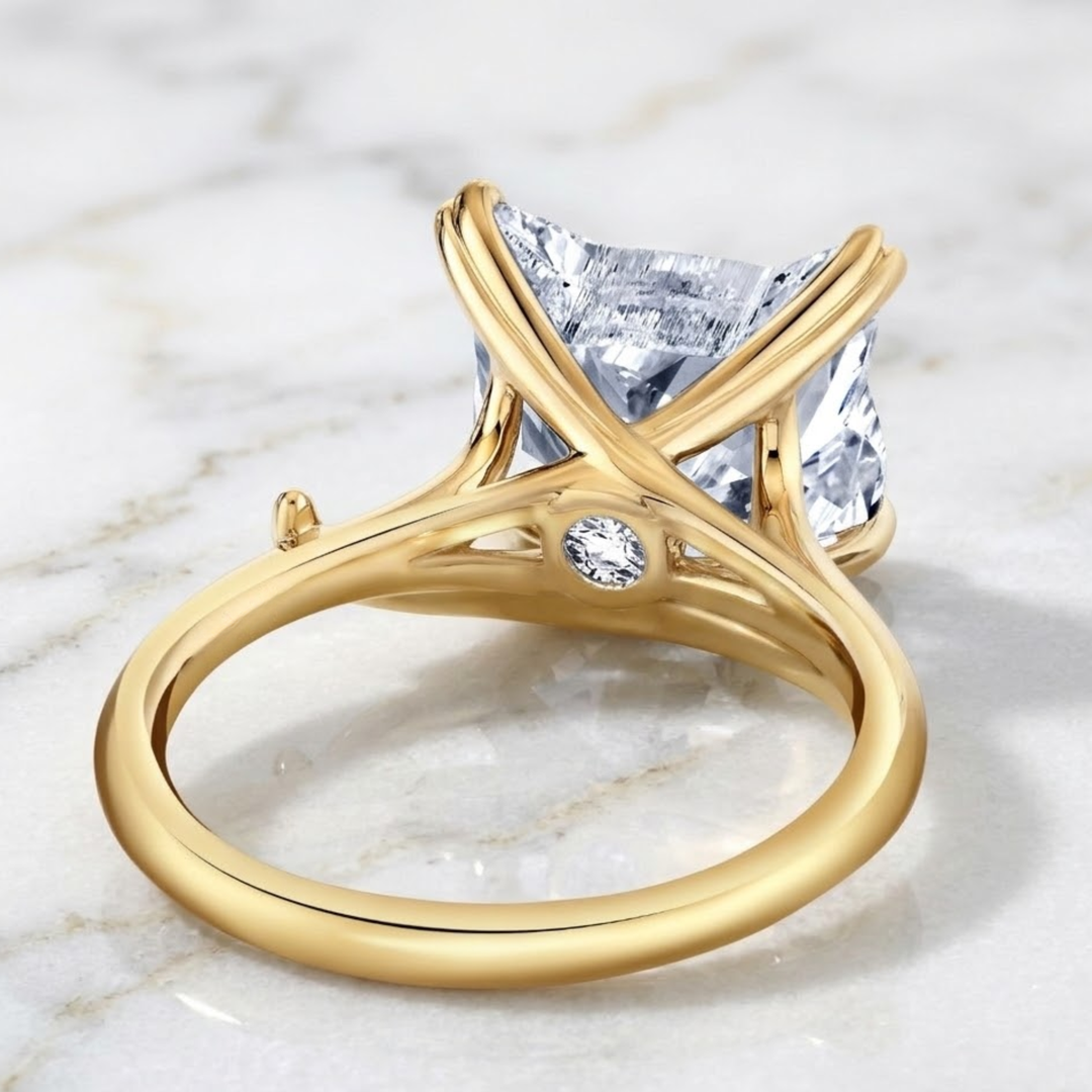 Cat-Head Cut Solitaire Ring, Cat-Head Cut Diamond Ring, Lab Grown Round Engagement Ring IGI Certified Birthday/Anniversary Gift for Her