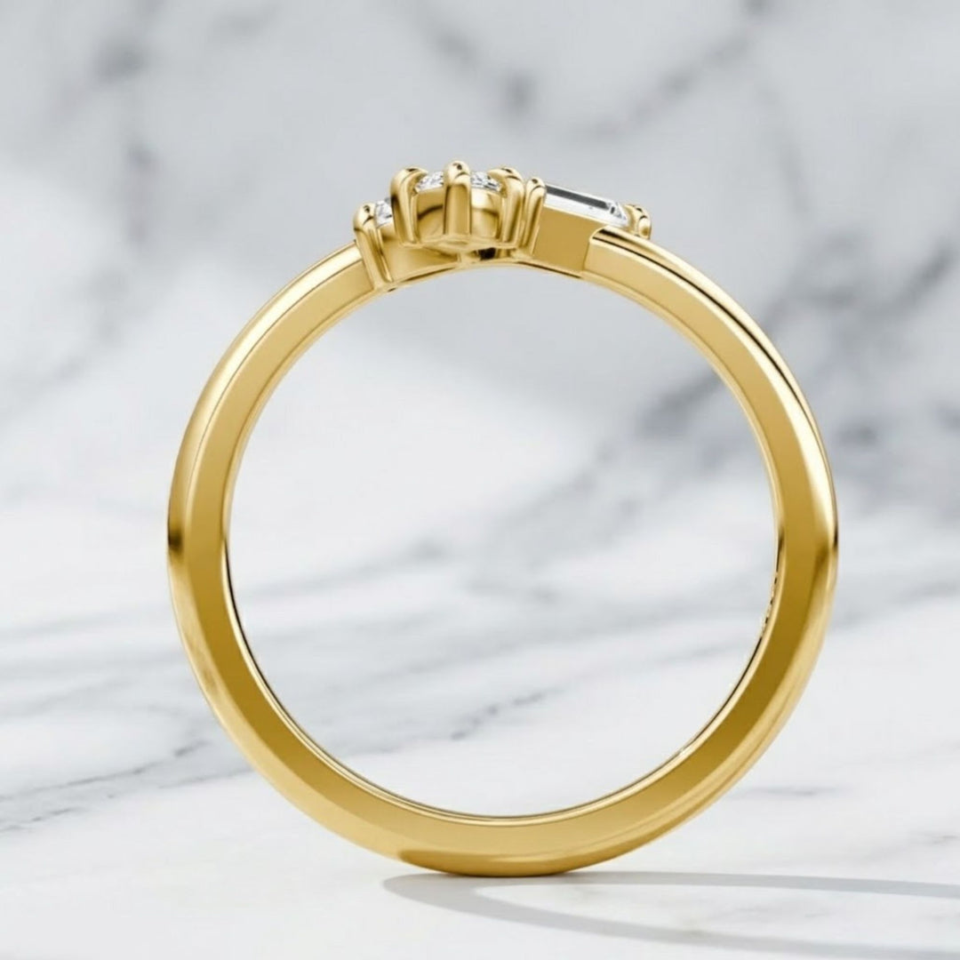 18K Gold Diamond Statement Ring, 0.36 CTW, F+ Color VS+ Clarity