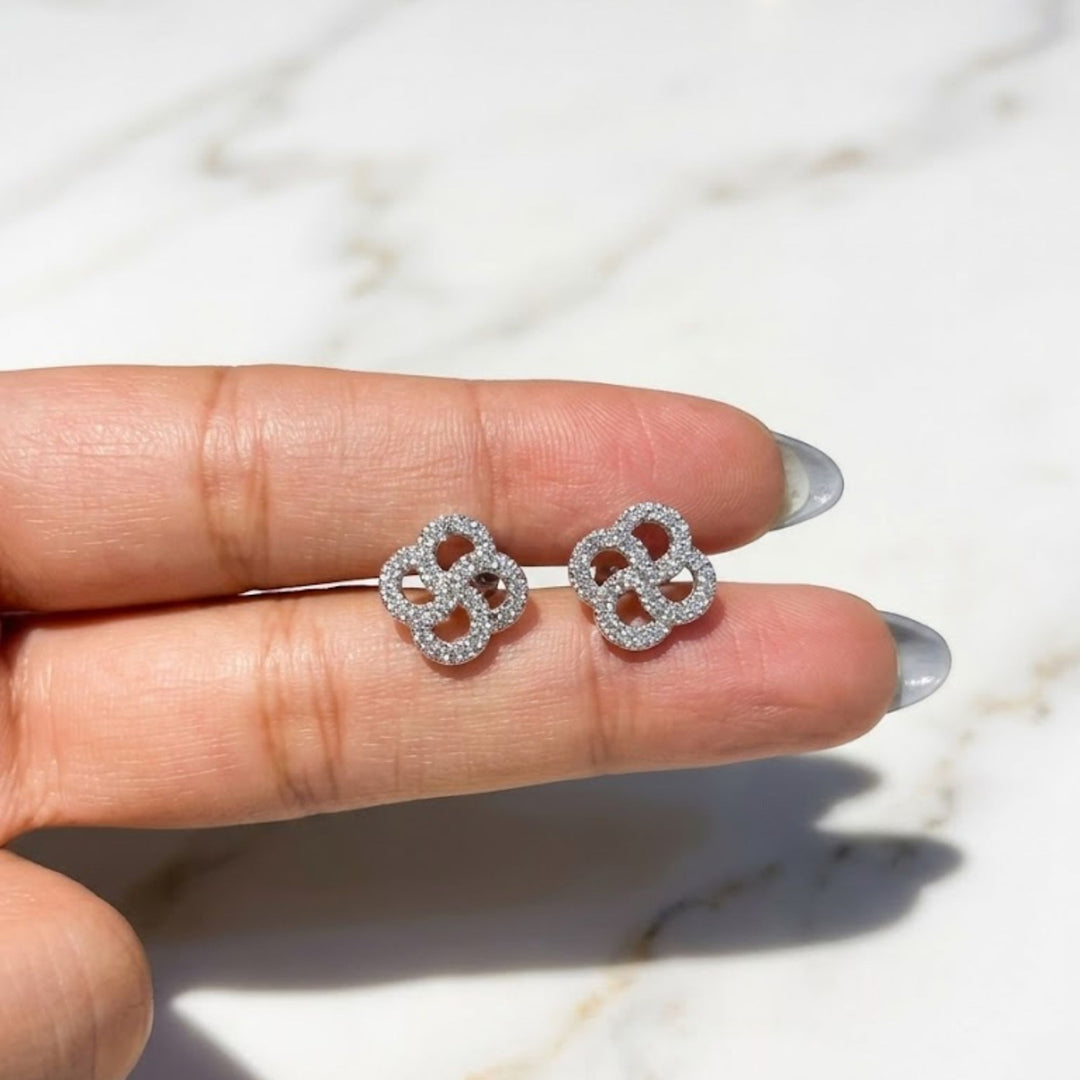 Lab Grown Diamond Necklace Earring Set, 14K/18K Gold Pave Jewelry