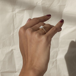 Load image into Gallery viewer, Emerald Cut Lab Diamond Five Stone Ring, 14K Yellow Gold Engagement Ring