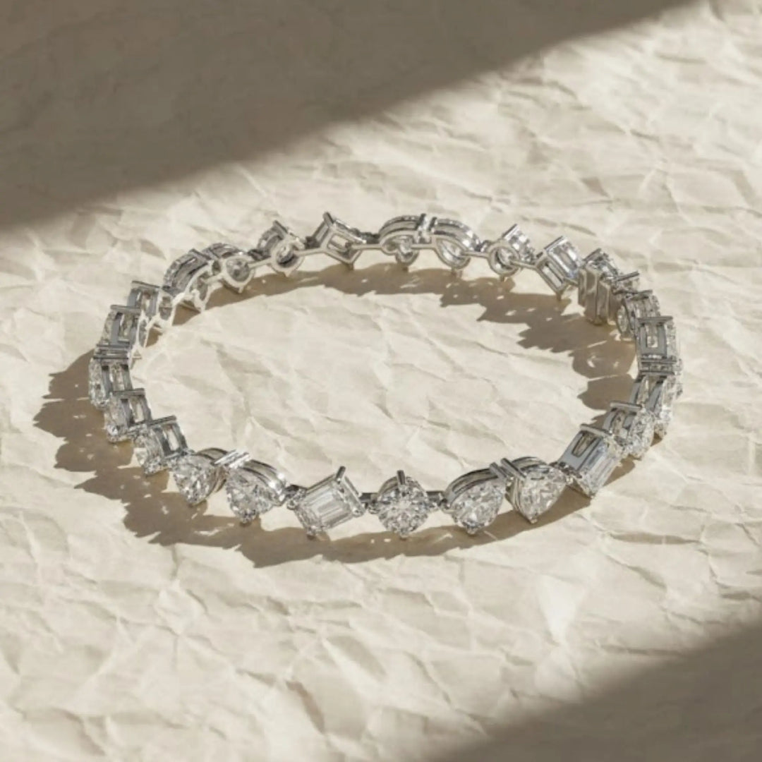 10.29TCW MIX Shape Lab Diamond Bracelet, Diamond Tennis Bracelet For Women, Made Diamond Bracelet, Gift for Mother/ Wife, Birthday Gifts Jwalin Jewels