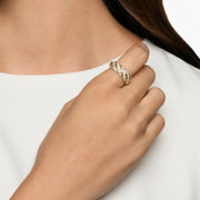 14k Gold Rope Braid Stack Ring with Micro Pave Diamonds - Handcrafted Fine Jewelry on Etsy - Unique Design for Everyday or Special Occasions Jwalin Jewels