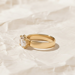 Load image into Gallery viewer, Round &amp; Oval Diamond Toi et Moi Ring, 14K Solid Gold Engagement Ring