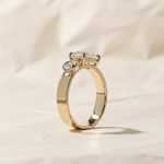 Load image into Gallery viewer, Round &amp; Oval Diamond Toi et Moi Ring, 14K Solid Gold Engagement Ring