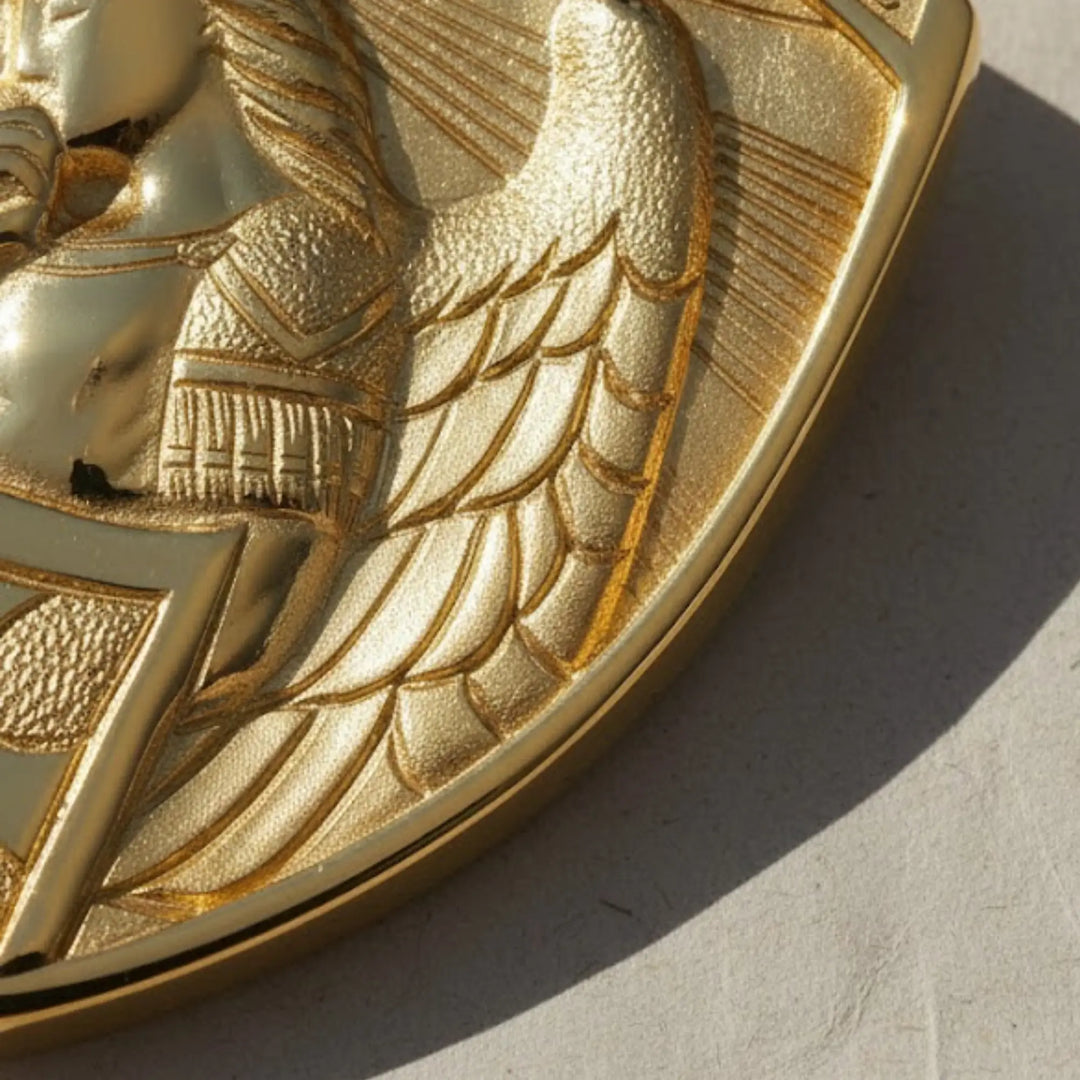 St Michael Amulet in 14K Solid Gold, Symbolic Talisman Jewelry, Spiritual Pendant, Heritage Inspired Keepsake. Jwalin Jewels