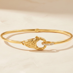 Load image into Gallery viewer, Hinged Gold Bangle with Pave Set Lab Grown Diamonds, 14K Solid Gold White, Yellow, Rose Gold, Modern Statement Jewelry, Customizable