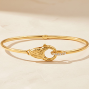 Hinged Gold Bangle with Pave Set Lab Grown Diamonds, 14K Solid Gold White, Yellow, Rose Gold, Modern Statement Jewelry, Customizable