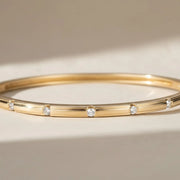 Handmade 14K Gold Lab Grown Diamond Bangle Bracelet Jwalin Jewels
