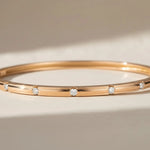 Load image into Gallery viewer, Handmade 14K Gold Lab Grown Diamond Bangle Bracelet Jwalin Jewels