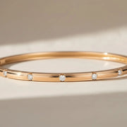Handmade 14K Gold Lab Grown Diamond Bangle Bracelet Jwalin Jewels