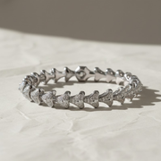 Solid gold pave bracelet for men, 4.90 CT lab-grown round diamond,anniversary gift,designer statement jewelry,white/yellow/rose gold options