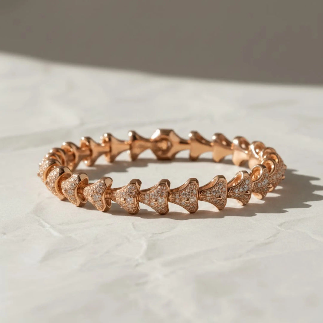 Solid gold pave bracelet for men, 4.90 CT lab-grown round diamond,anniversary gift,designer statement jewelry,white/yellow/rose gold options Jwalin Jewels