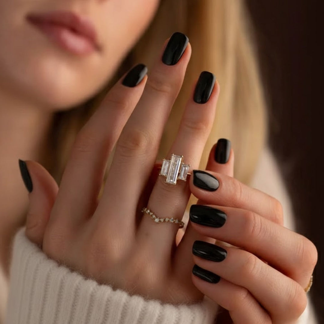 2 Carat Baguette Lab Grown Diamond Ring in 14k Yellow Gold: Minimalist Diamond Engagement Ring