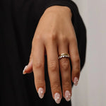 Load image into Gallery viewer, 14k Gold Lab Grown Diamond Ring, Shared Prong Wedding Band Jwalin Jewels