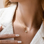 Load image into Gallery viewer, Floral Lab Grown Diamond Pendant Necklace, 14K Solid Gold Jwalin Jewels