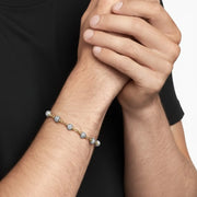Gold Beaded Bracelet with Pave Lab Grown Diamonds, 14K Gold Jewelry for Men, Gift for Him, Luxury Gold Ball Jewelry, Elegant Gift Idea Jwalin Jewels