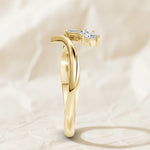 Load image into Gallery viewer, Diamond Wrap Ring, Prong Set Diamond Open Ring, Minimal Wrap Ring for Women, Gift for Her, Anniversary Ring, Stacking ring