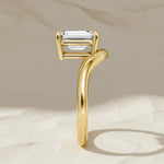 Load image into Gallery viewer, Lab Grown Diamond Ring/ IGI Certified Emerald Cut Diamond Engagement Ring/ Solid 14K Gold Ring