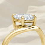Load image into Gallery viewer, Lab Grown Diamond Ring/ IGI Certified Emerald Cut Diamond Engagement Ring/ Solid 14K Gold Ring