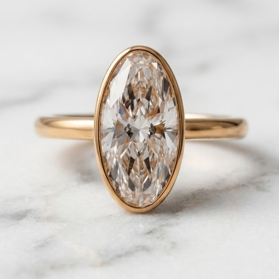 1.52ct Oval Bezel Ring With Hidden Ruby Surprise