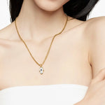 Load image into Gallery viewer, 14K Gold Lab Grown Diamond Hamsa Pendant • Pave Hand Charm • Protective Amulet Necklace Charm Jwalin Jewels