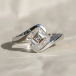 Load image into Gallery viewer, Asscher Cut Lab Grown Diamond Solitaire Engagement Ring, Bypass Bezel Set Asscher Diamond Ring, IGI Certified Diamond Ring, Anniversary Gift Jwalin Jewels
