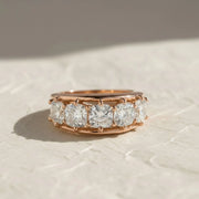 Lab Grown Diamond Wedding Band | Cushion Cut Gold Ring | Luxury Anniversary Gift Jwalin Jewels