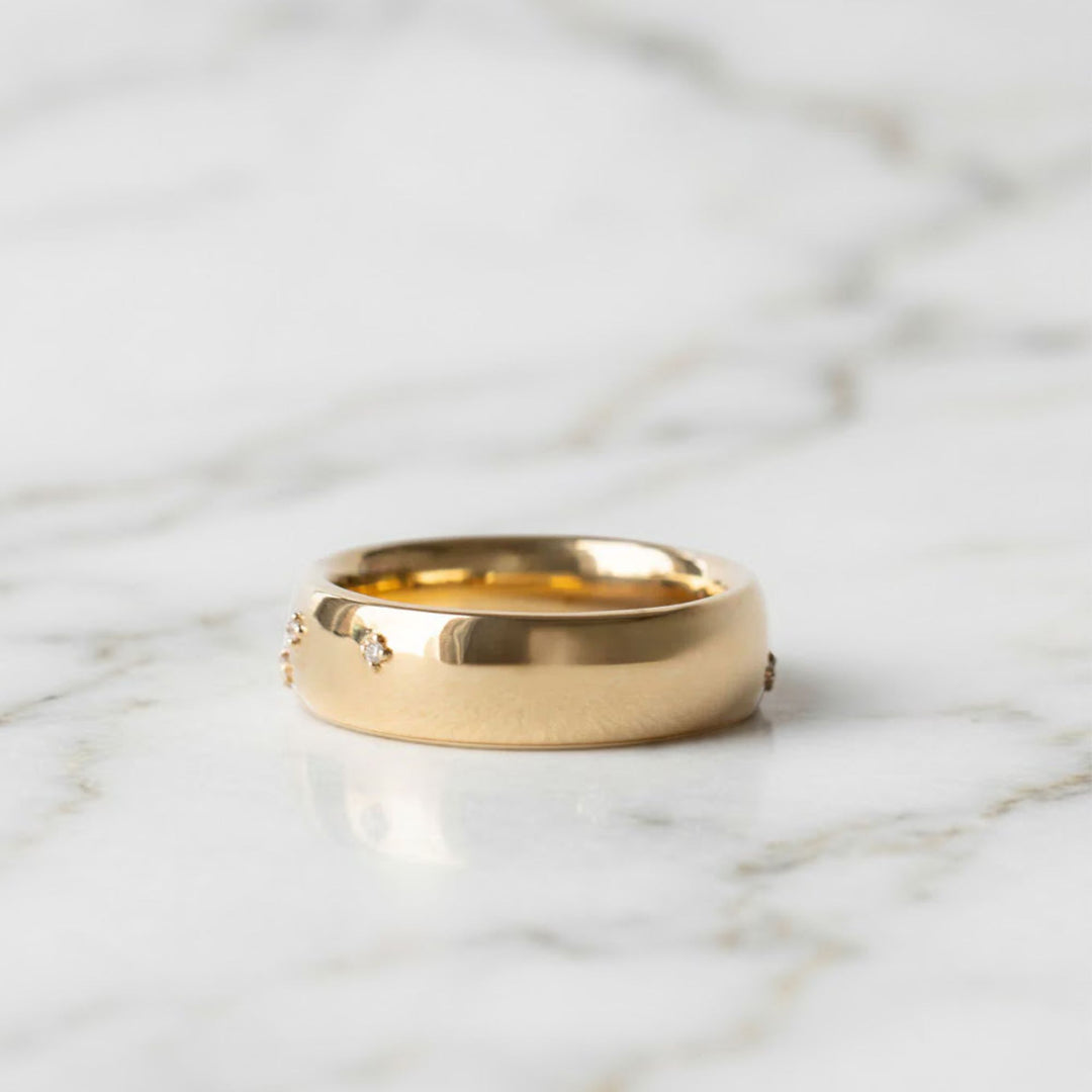 Unique Design Diamond Wave Wedding Band, 14K Solid Gold Stackable Wedding Ring Celestial Promise Rings for Women Anniversary Gift for Her