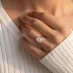 Load image into Gallery viewer, Bezel Ring for Women, Lab Grown Diamond, 14K Gold, Anniversary, Engagement, Wedding, Oval Cut Jwalin Jewels