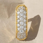 Load image into Gallery viewer, Men's Diamond Earrings - Gold Diamond Huggie Hoop Earrings - Small 14K Solid Gold Hoop Earrings Men - Men's Jewelry Jwalin Jewels