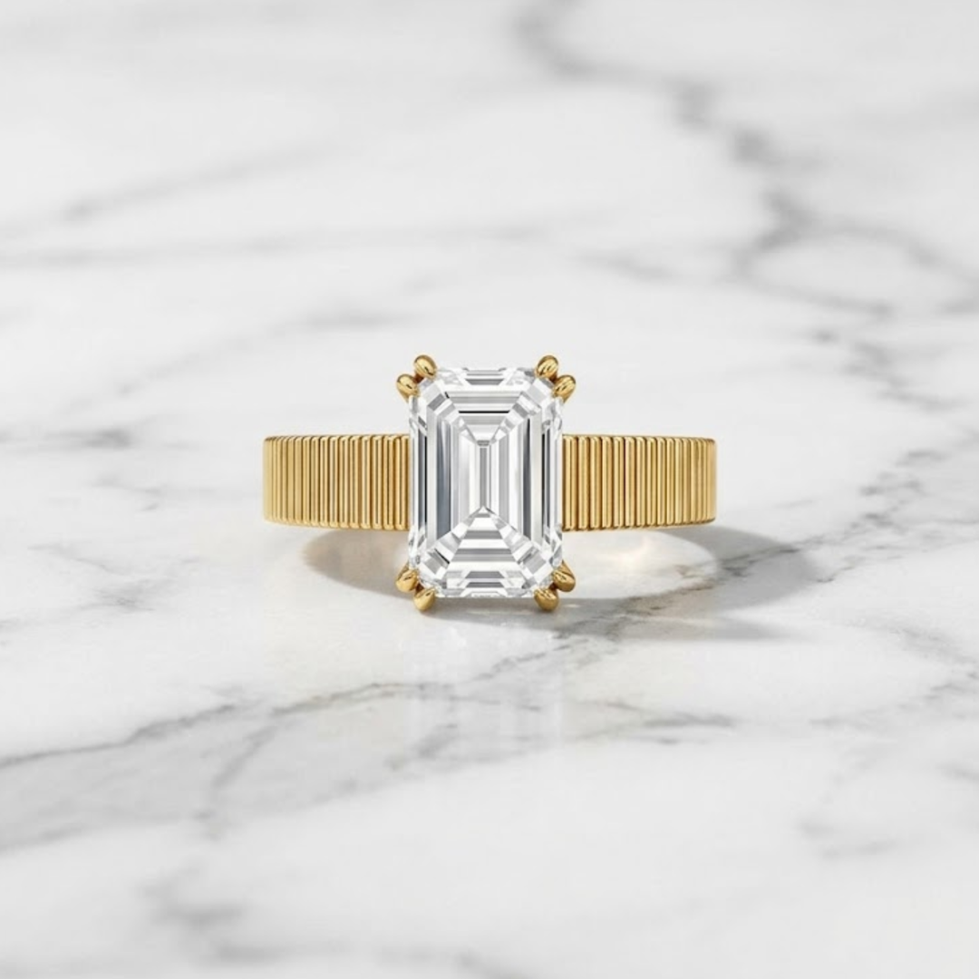 3.00 Carat Emerald Diamond Ring