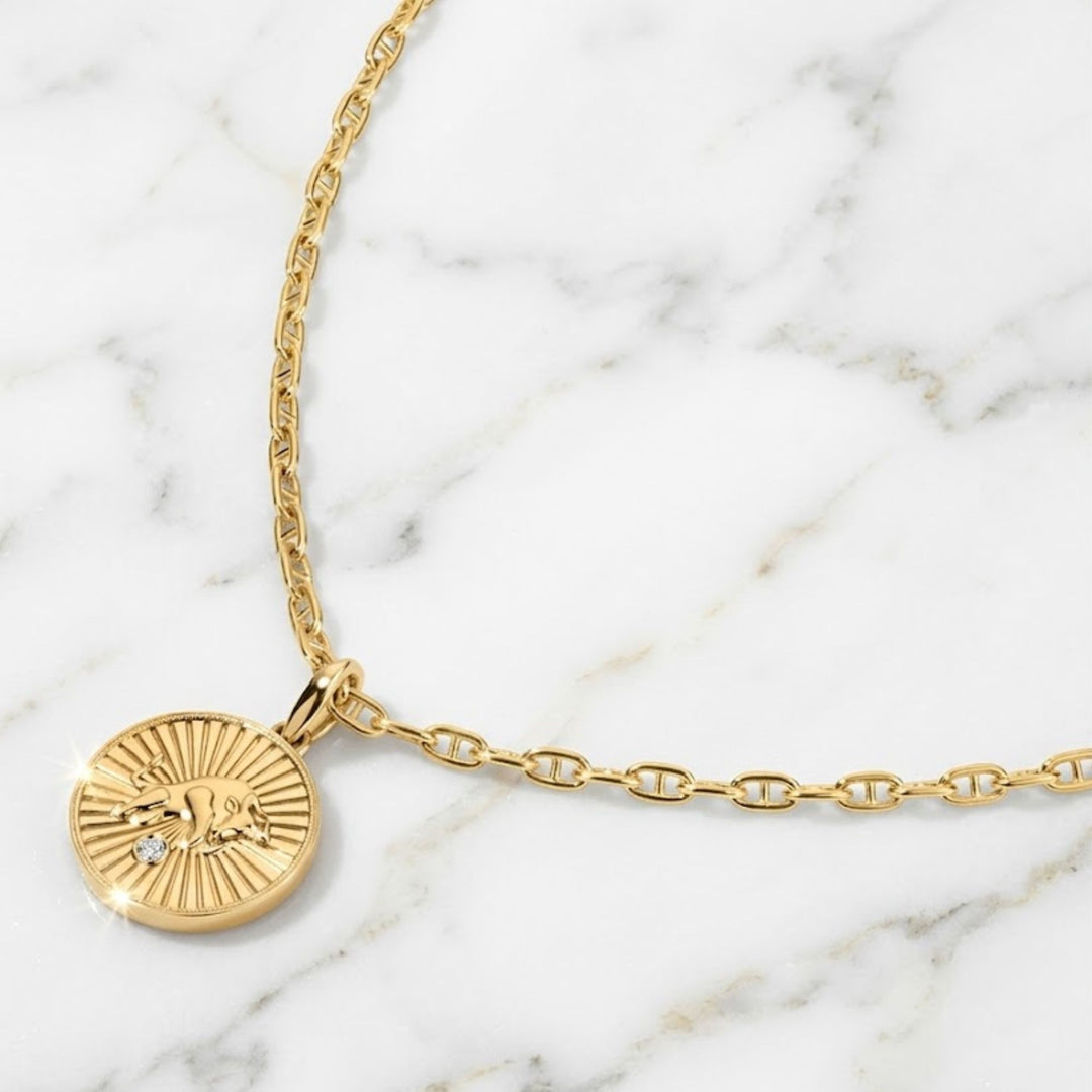 14K Solid Gold Necklace Coin Necklaces, Yellow Gold Chic Necklace, Ancient Rome Inspired Jewelry, Helios Celestial Medallion Charm, Gift Her