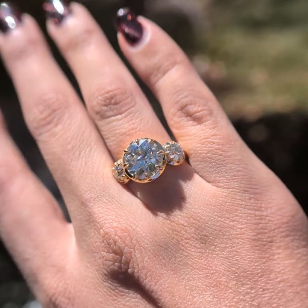 4 CT old European cut lab grown diamond Engagement Ring, IGI Certified Ring, Timeless Vintage Elegance, Solitaire Classic Ring Gift For Her